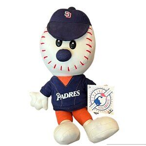 Vintage Nanco San Diego Padres Plush MLB Big Head Stuffed Animal Mascot Tags HTF